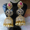 A timeless 5 in 1 South Indian Bridal Diamond Necklace with Jhumka Earrings