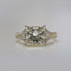 Beautiful Princess and Baguette Cut Lab Grown Diamond Engagement Ring
