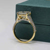 Beautiful Princess and Baguette Cut Lab Grown Diamond Engagement Ring
