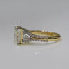 Beautiful Princess and Baguette Cut Lab Grown Diamond Engagement Ring