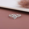 Gorgeous Solitaire Engagement Ring With Lab Grown Diamond - 18 kt White Gold