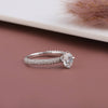 Gorgeous Solitaire Engagement Ring With Lab Grown Diamond - 18 kt White Gold