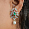 Our Glamorous Lab Created Beautiful South Diamond Earrings In 18k Yellow Gold