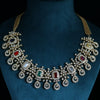 South Style Navratna Open Close Setting Diamond Necklace