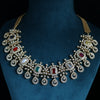 South Style Navratna Open Close Setting Diamond Necklace