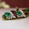 Beautiful Pear Shaped Diamond Earrings In 18k Yellow Gold