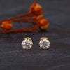 Graceful Solitaire Lab Diamond  Ear Stud - 18kt Gold