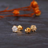Graceful Solitaire Lab Diamond  Ear Stud - 18kt Gold