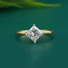 Solitaire Princess Cut Lab Grown Diamond Ring- 18k White Gold