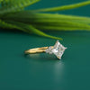 Solitaire Princess Cut Lab Grown Diamond Ring- 18k White Gold
