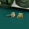 Solitaire Princess Ear stud with Lab Grown Diamonds - 18KT GOLD