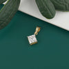 Precious Princess cut Pendant with Lab Grown Diamond - 18KT GOLD