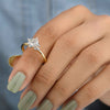 Solitaire Princess Cut Lab Grown Diamond Ring- 18k White Gold