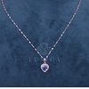 Halo of Grace Blue Lab Grown Diamond Only Pendant Without Chain