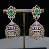 Lab Grown Diamond Jhumka Earrings with Changeable Center Stone