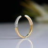 Lab-Grown Diamond Open Band Ring – Elegant Pave Design in Gold
