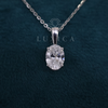 Starlit Glow Oval Shape Lab Grown Diamond Pendant With Chain