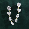 Multi Shape Lab Grown Diamond Ear Climber Earring – Round, Heart, Oval, Pear Cut