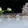 1.53 Carat Each F VS1 Cushion Cut Lab Crated Diamond Stud Earring