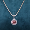 Blush Radiance Halo Lab Grown Diamond Only Pendant