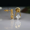 Princess Stone Lab Grown Diamond Fancy Earrings