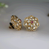 Stylish Floral Design Lab Made Diamond Earring