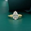 Pear Shape Lab Diamond Ring - 18kt Gold