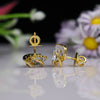 1.04 ct Each E VVS1 IGI Round Shape Solitaire Lab Grown Diamond Earring