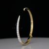 Minimalist Open Cuff Lab Grown Diamond Bangle in 18Kt Gold – Elegant Everyday Bracelet
