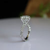 4 CT F VS1 IGI Round Shape Bridal Lab Diamond Ring