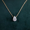 1.53 carat F VS1 IGI Pear Shape Diamond Pendant With Chain