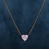 Flawless Sparkle Heart Shape Lab Grown diamond Chain Pendant