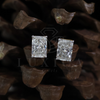 4.00 Ct Each Solitaire Radiant Shape Lab Created Diamond Ear Studs