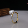 2.58 Carat Solitaire Lab Grown Diamond Engagement Ring With Pave Band