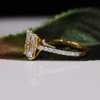 Aurora solitaire Radiant Shape Lab Made Diamond Wedding Ring