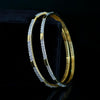 Pave 4.7 Cts Round Brilliant Cut Lab Grown Diamond Bangles In 18K Yellow Gold