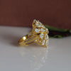 Pear-shaped Floral Diamond Ring—A Masterpiece Where Elegance and Nature Intertwine