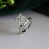 Lab Created Radiant Shaped Solitaire Diamond Ring