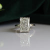 Lab Created Radiant Shaped Solitaire Diamond Ring
