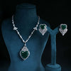 Lab Created Fancy and Round Shaped Unique and Beautiful Diamond Necklace Set with Earrings