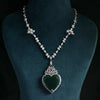 Lab Created Fancy and Round Shaped Unique and Beautiful Diamond Necklace Set with Earrings