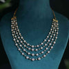Detachable 2 In 1 Floral Four Layer Lab Grown Diamond Necklace In 18k Yellow Gold
