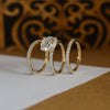 Our Lab Created Engagement Ring with Eternity Two Band In 18k Yellow Gold