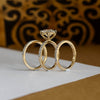 Our Lab Created Engagement Ring with Eternity Two Band In 18k Yellow Gold