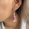 Dazzling Yellow Gold Lab Created Drop Diamond Earrings