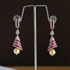 Dazzling Yellow Gold Lab Created Drop Diamond Earrings