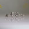 Our Lab Created White Gold Diamond Halo Studs Earrings