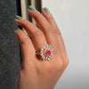 Beautiful South Lab Created Marquise and Pear Shaped Diamond Ring