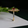 Beautiful South Lab Created Marquise and Pear Shaped Diamond Ring
