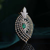 18k Yellow Gold Fancy and Round Shaped Diamond Pendant with Lab Grown Diamonds